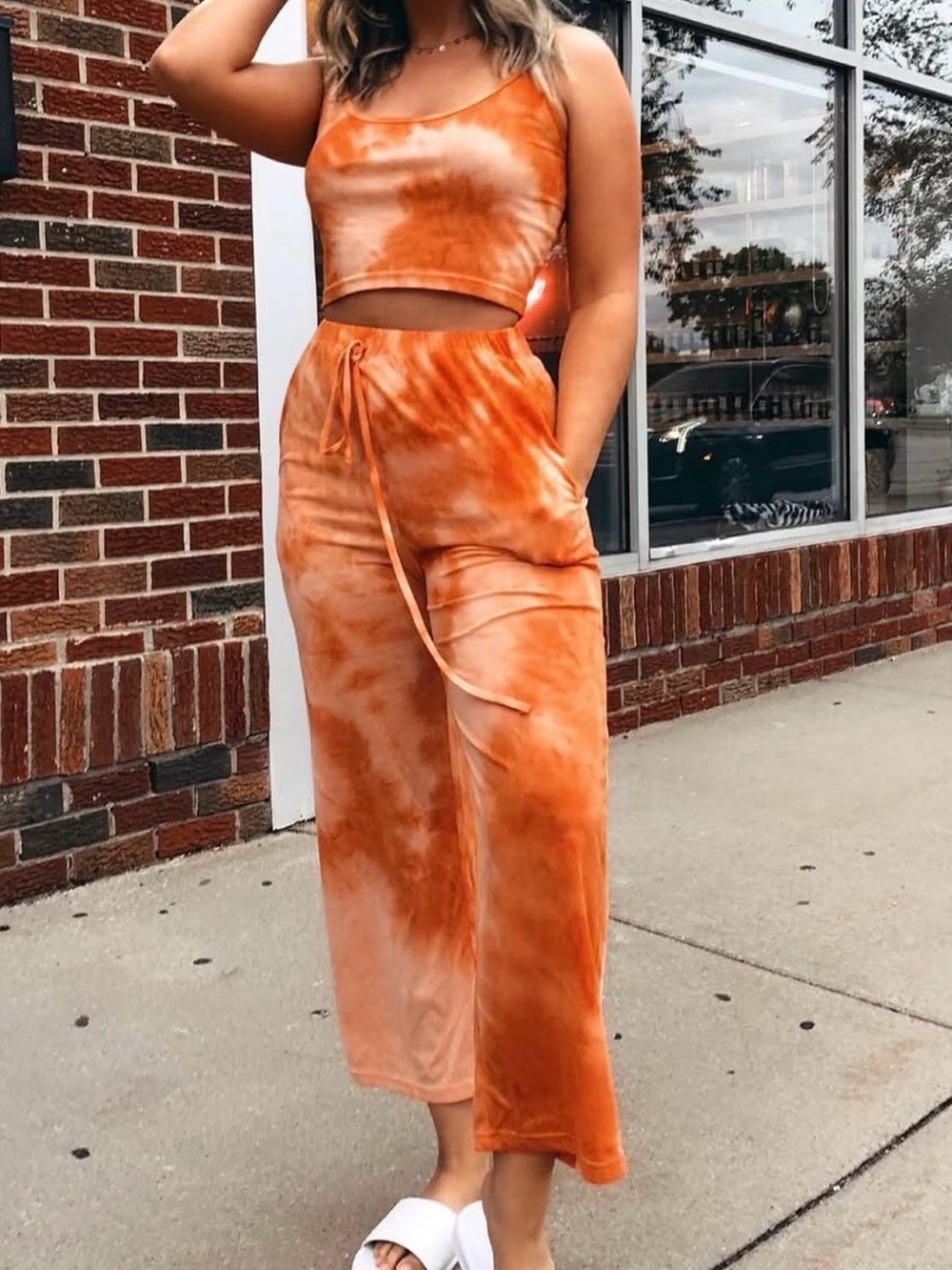 Orange Tie-Dye comfy set 🧡🍊